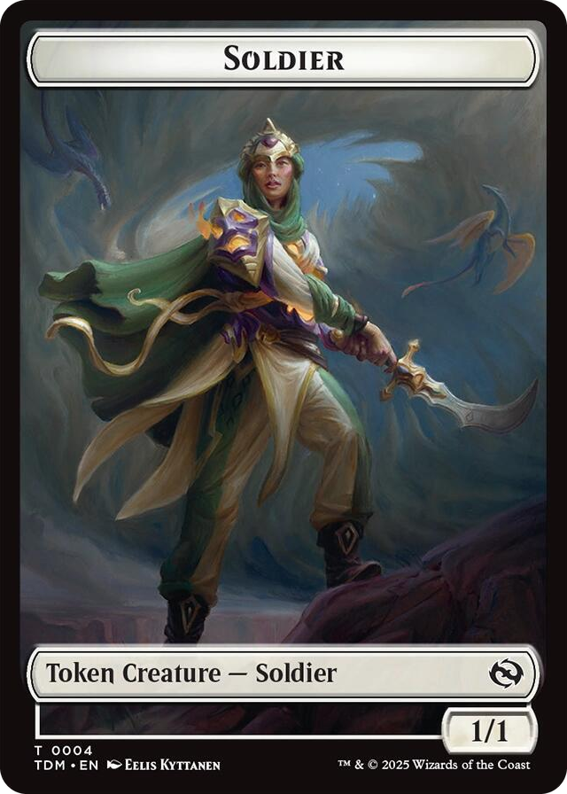0004 Soldier (0004) // Soldier (0005) Double-Sided Token T Dragonstorm