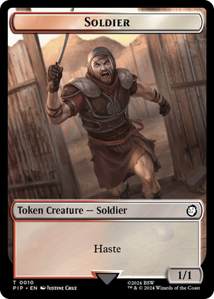 0010 Soldier (0010) // Warrior Double-Sided Token T Universes Beyond: Fallout