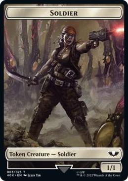 0003 Soldier (003) // Sicarian Infiltrator Double-Sided Token (Surge Foil) T Universes Beyond: Warhammer 40,000