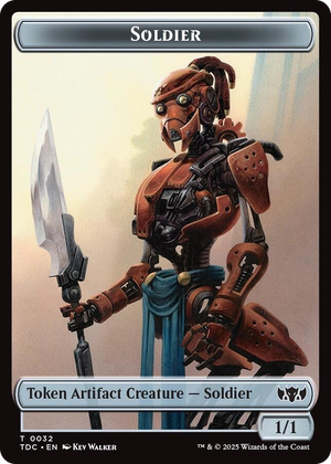 0032 Soldier (0032) // Copy Double-Sided Token T Commander: Tarkir: Dragonstorm