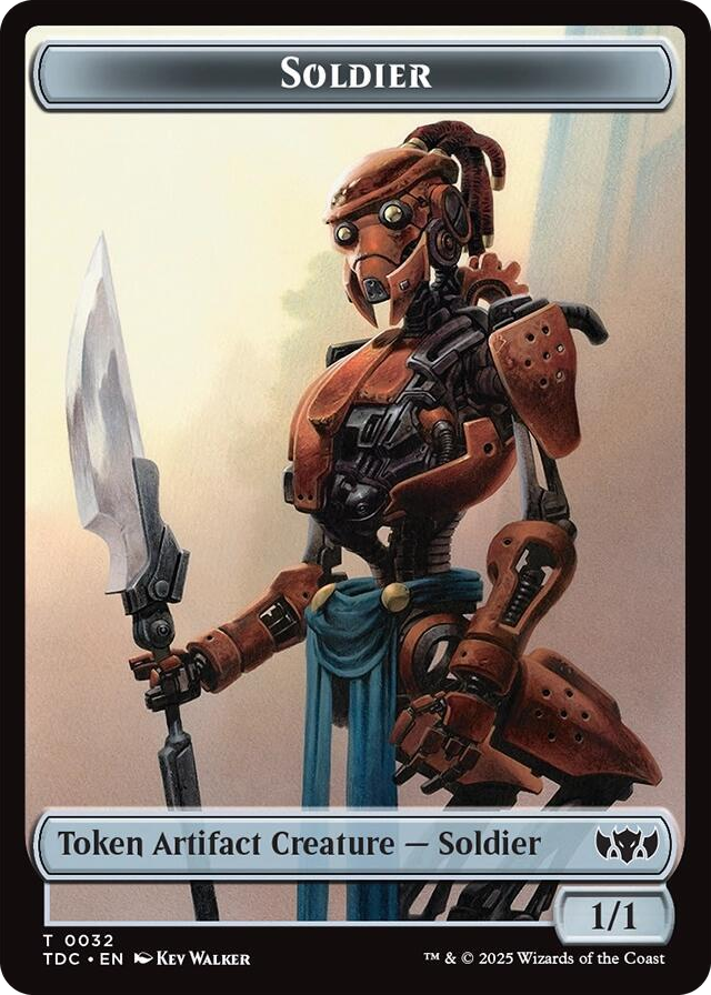 Soldier (0032) // Copy Double-Sided Token #32 T - Commander: Tarkir: Dragonstorm Pokemon card