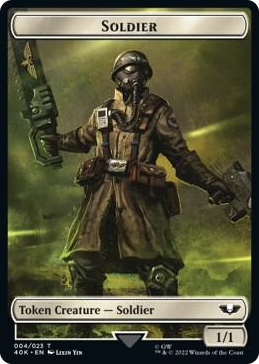 0004 Soldier (004) // Arco-Flagellant Double-Sided Token (Surge Foil) T Universes Beyond: Warhammer 40,000