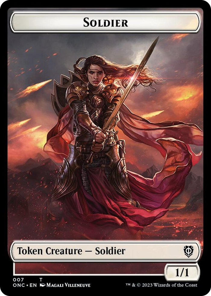 Soldier (007) // Angel (002) Double-Sided Token #7 T - Commander: Phyrexia: All Will Be One Pokemon card