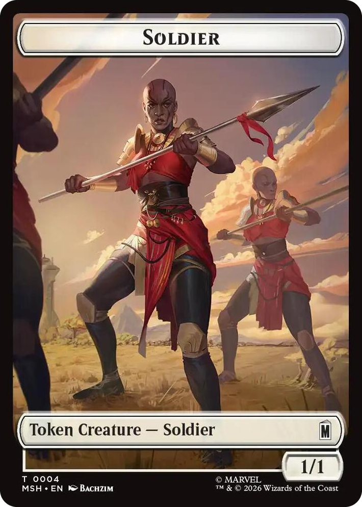 0004 Soldier // Clue Double-Sided Token T Marvel Super Heroes