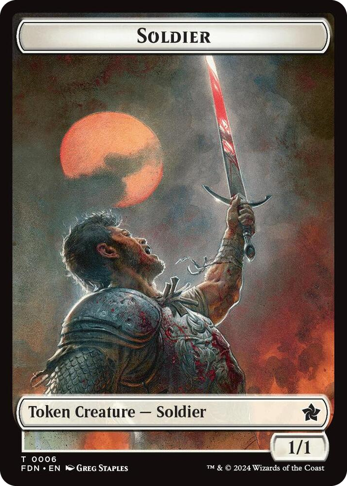 0006 Soldier // Faerie Double-Sided Token T Foundations