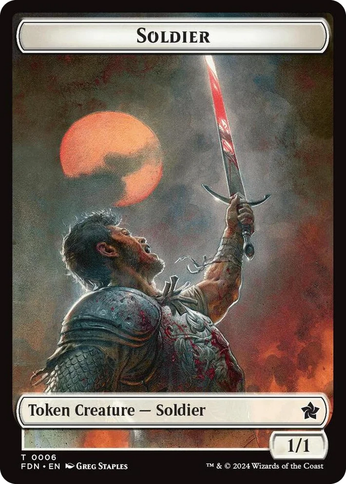 0006 Soldier // Faerie Double-Sided Token T Foundations
