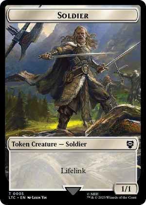 0005 Soldier // Food (0010) Double-Sided Token T Commander: The Lord of the Rings: Tales of Middle-earth