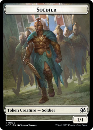 0008 Soldier // Insect Double-sided Token T Commander: March of the Machine