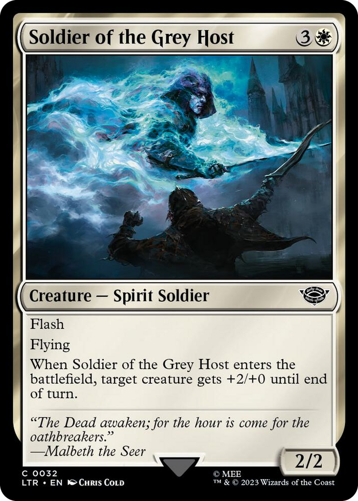 Soldier of the Grey Host #32 C - Universes Beyond: The Lord of the Rings: Tales of Middle-earth Pokemon card