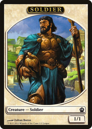 0001 Soldier Token (Theros) T League Promos