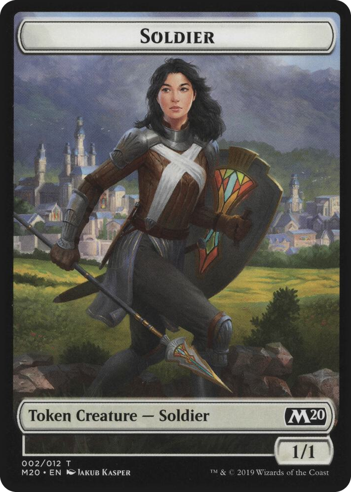 0002 Soldier // Zombie Double-Sided Token T Magic Game Night 2019
