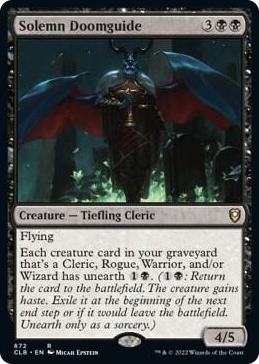 0672 Solemn Doomguide R Commander Legends: Battle for Baldur's Gate