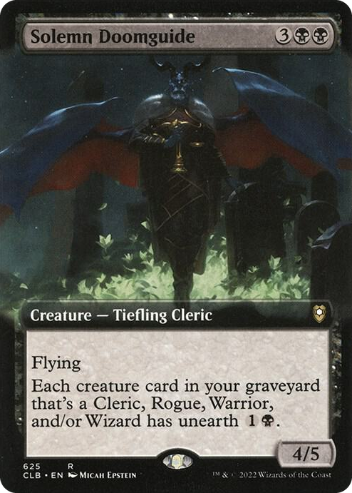 0625 Solemn Doomguide (Extended Art) R Commander Legends: Battle for Baldur's Gate