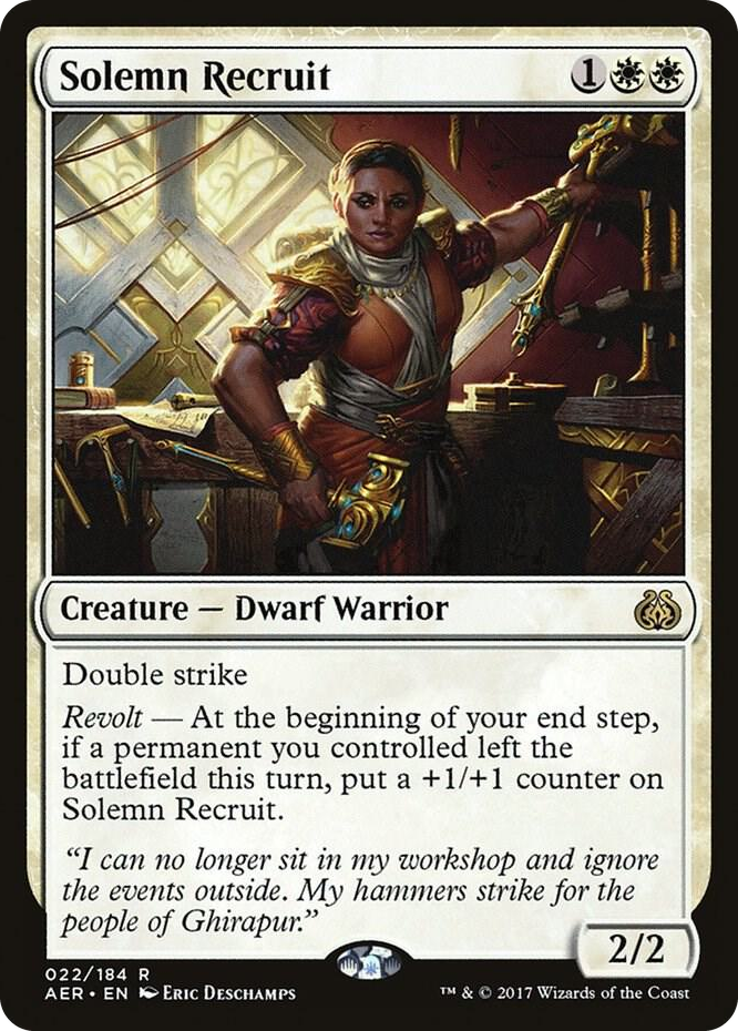 Solemn Recruit #22 R - Aether Revolt Pokemon card