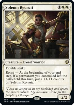Solemn Recruit #708 R - Commander Legends: Battle for Baldur's Gate Pokemon card