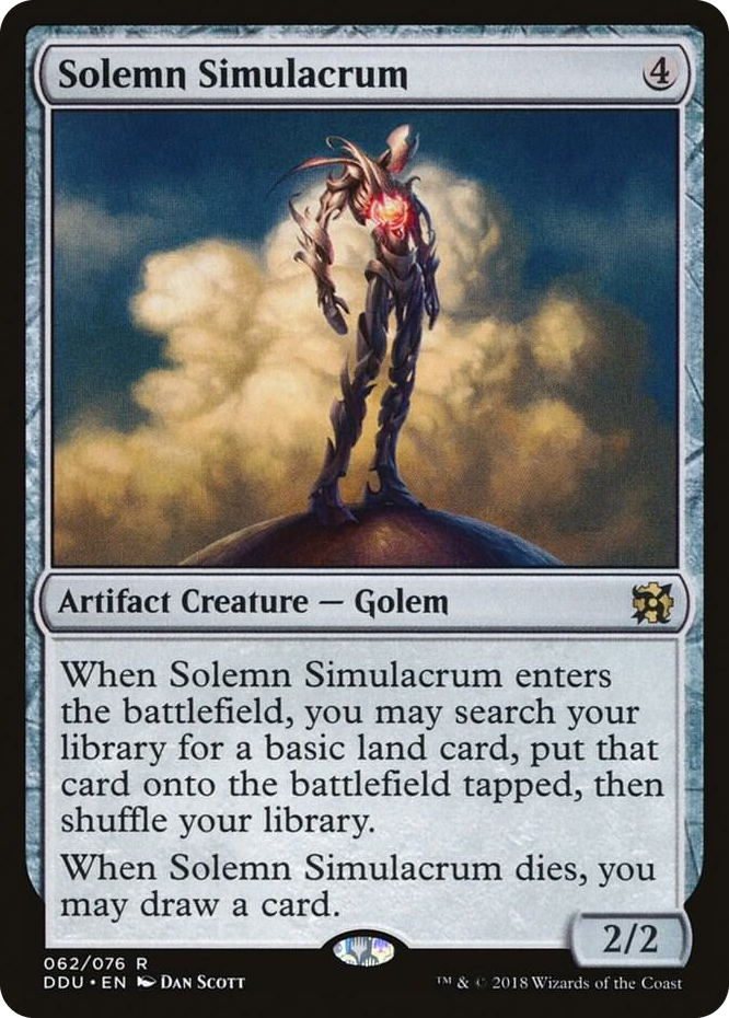 0062 Solemn Simulacrum R Duel Decks: Elves vs. Inventors