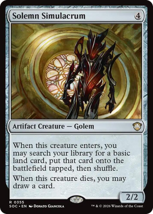 0355 Solemn Simulacrum R Commander: Secrets of Strixhaven