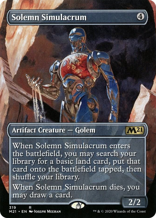 0319 Solemn Simulacrum (Alternate Art) R Core Set 2021