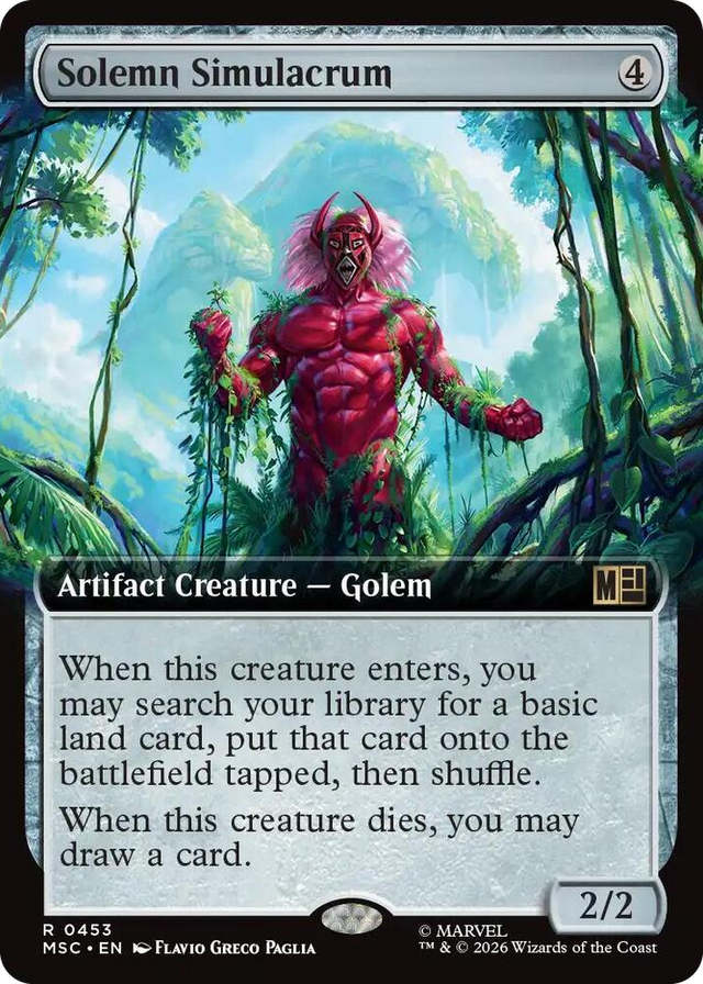 0453 Solemn Simulacrum (Extended Art) R Commander: Marvel Super Heroes