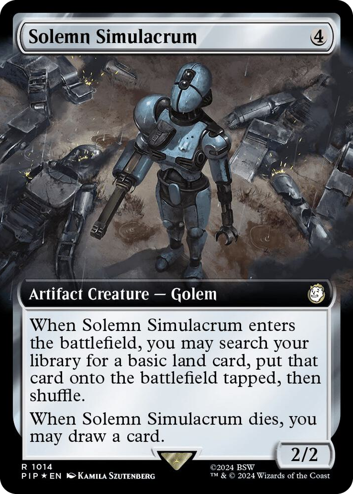 1014 Solemn Simulacrum (Extended Art) (Surge Foil) R Universes Beyond: Fallout
