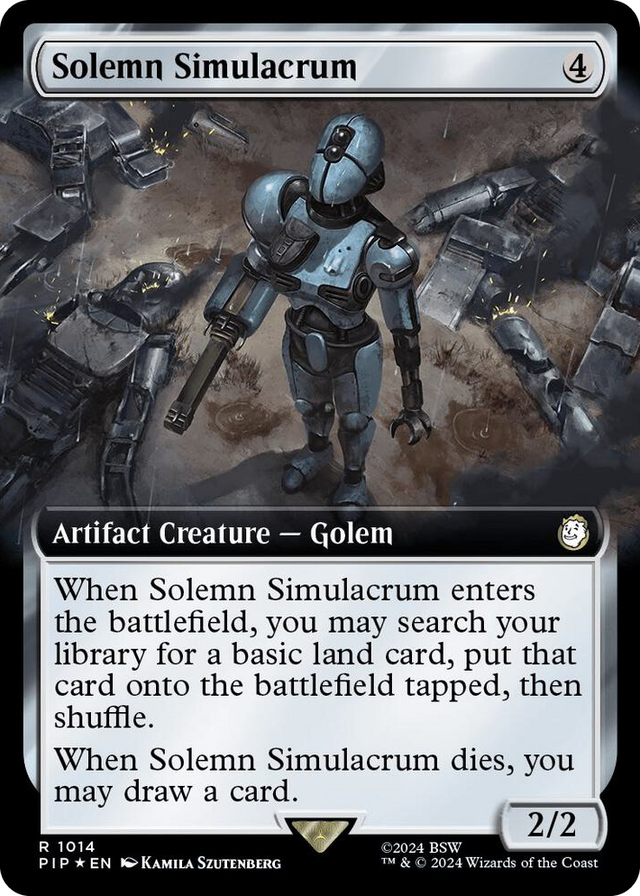 1014 Solemn Simulacrum (Extended Art) (Surge Foil) R Universes Beyond: Fallout