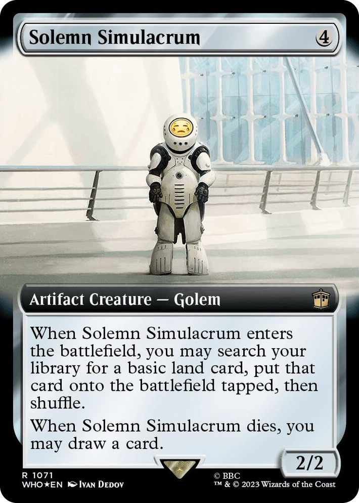 1071 Solemn Simulacrum (Extended Art) (Surge Foil) R Universes Beyond: Doctor Who