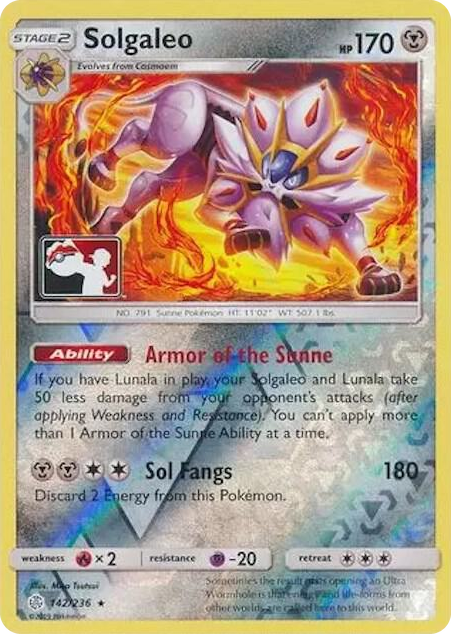 0142 Solgaleo Holo Rare League & Championship Cards