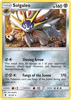 0087 Solgaleo - 87/145 (SM Guardians Rising) Holo Rare Deck Exclusives