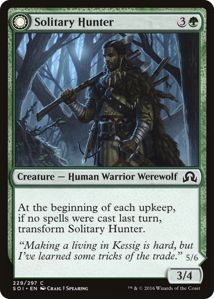 Solitary Hunter #229 C - Shadows over Innistrad Pokemon card