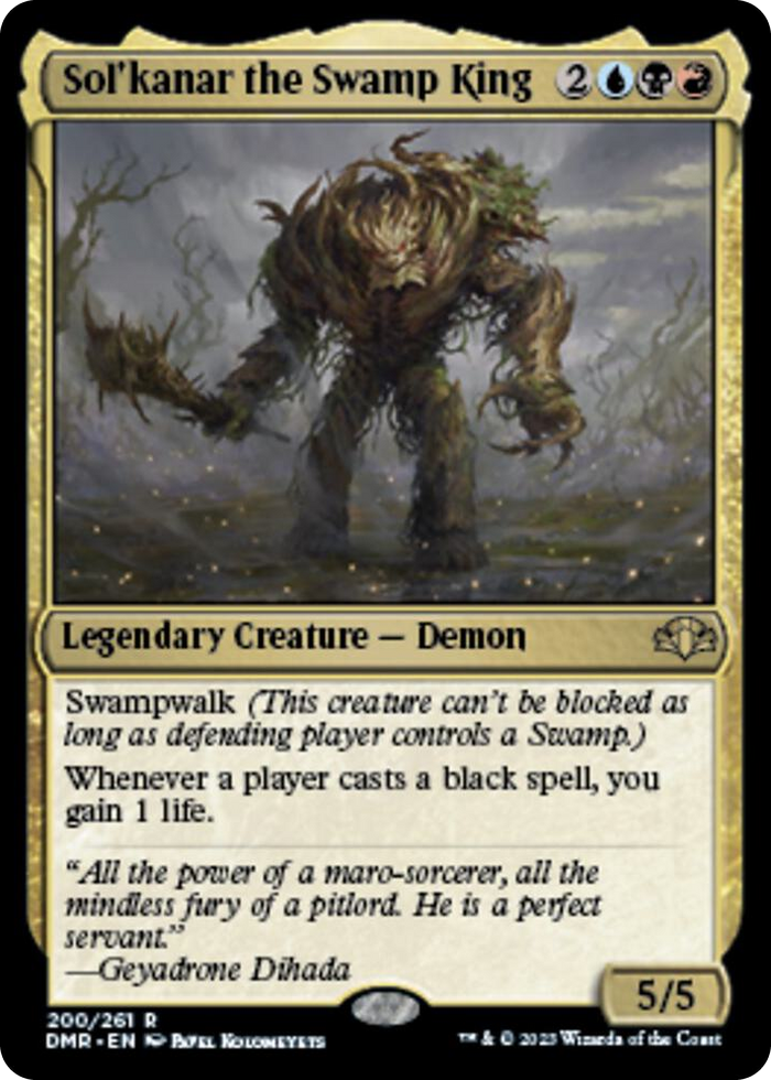 Sol'kanar the Swamp King #200 R - Dominaria Remastered Pokemon card