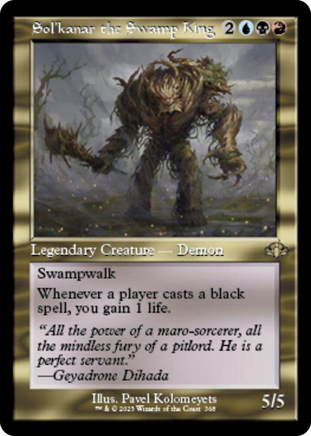 0368 Sol'kanar the Swamp King (Retro Frame) R Dominaria Remastered