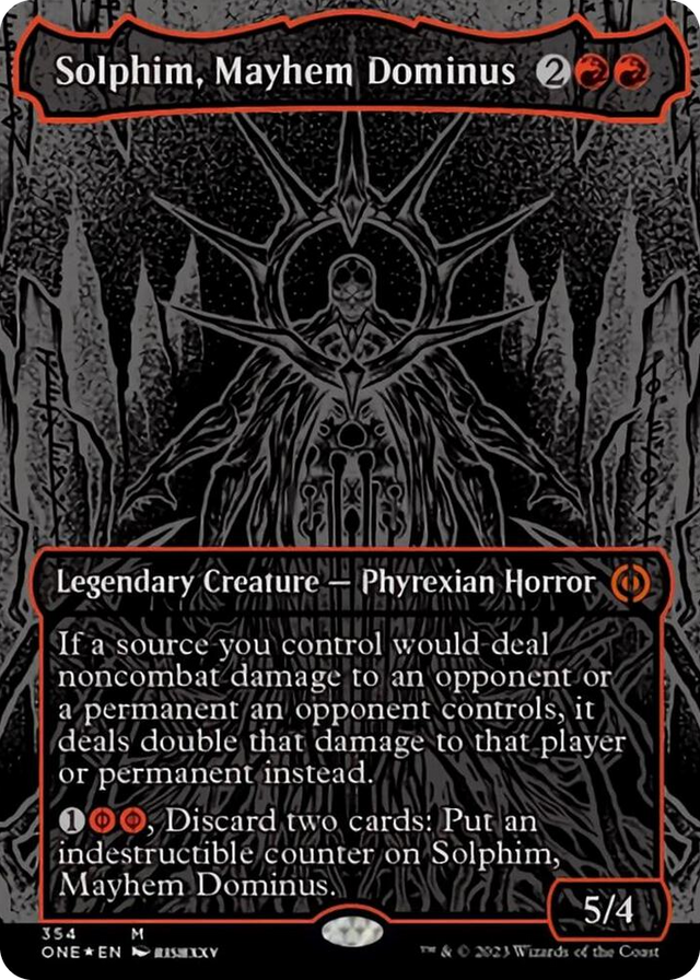 0354 Solphim, Mayhem Dominus (Oil Slick Raised Foil) M Phyrexia: All Will Be One