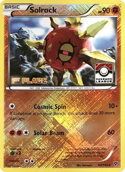 0064 Solrock - 64/146 (Pokemon League) [1st Place] Promo League & Championship Cards