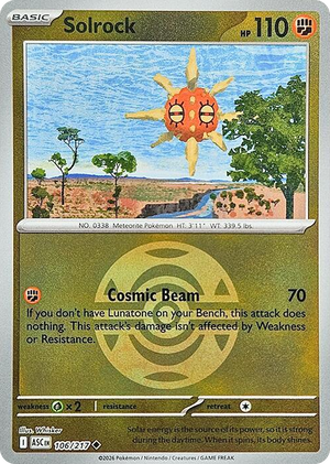 0106 Solrock (Dusk Ball) Uncommon Ascended Heroes