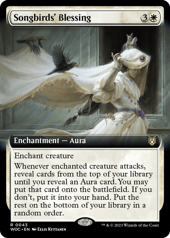 0043 Songbirds' Blessing (Extended Art) R Commander: Wilds of Eldraine