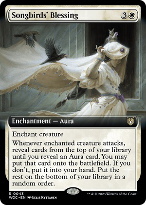 0043 Songbirds' Blessing (Extended Art) R Commander: Wilds of Eldraine