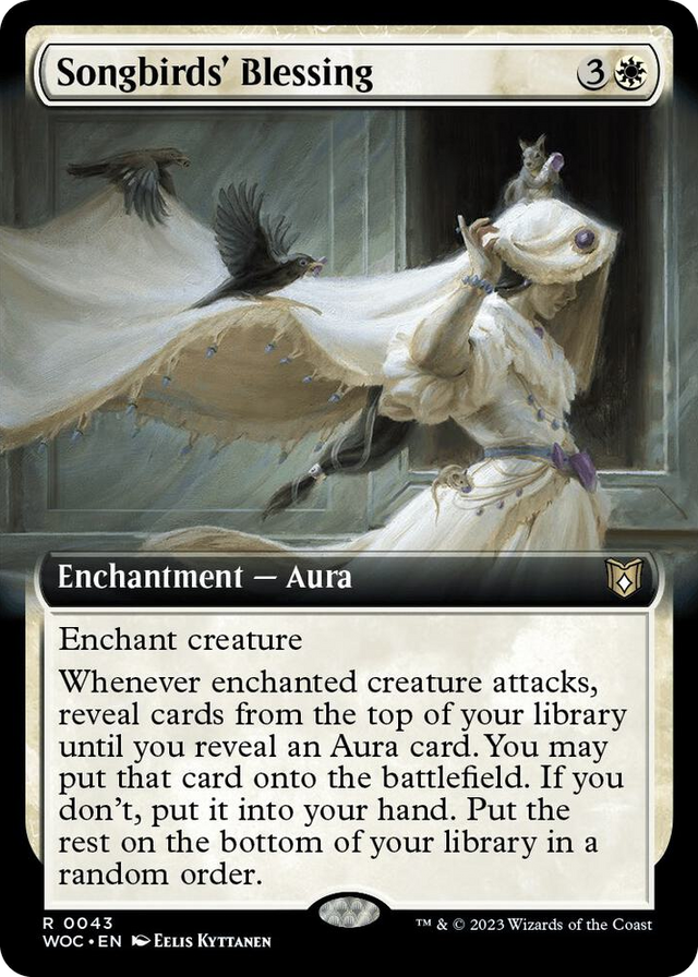 0043 Songbirds' Blessing (Extended Art) R Commander: Wilds of Eldraine