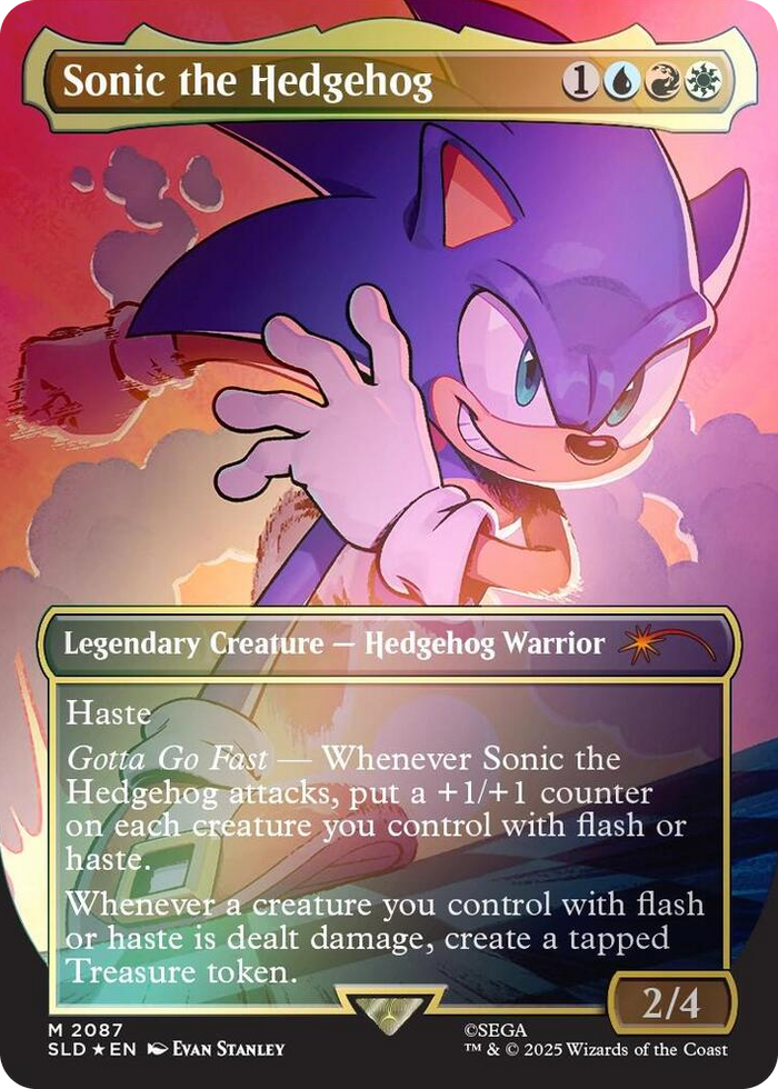 Sonic the Hedgehog (Rainbow Foil) #2087 M - Secret Lair Drop Series Pokemon card