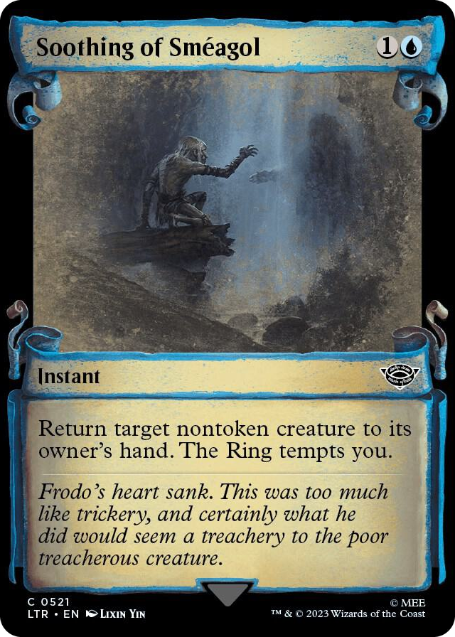 Soothing of Smeagol (Showcase Scrolls) #521 C - Universes Beyond: The Lord of the Rings: Tales of Middle-earth Pokemon card