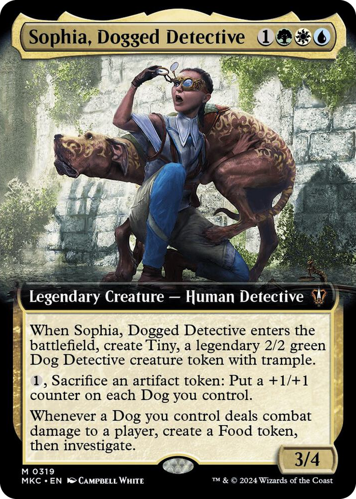 Sophia, Dogged Detective (Extended Art) #319 M - Commander: Murders at Karlov Manor Pokemon card