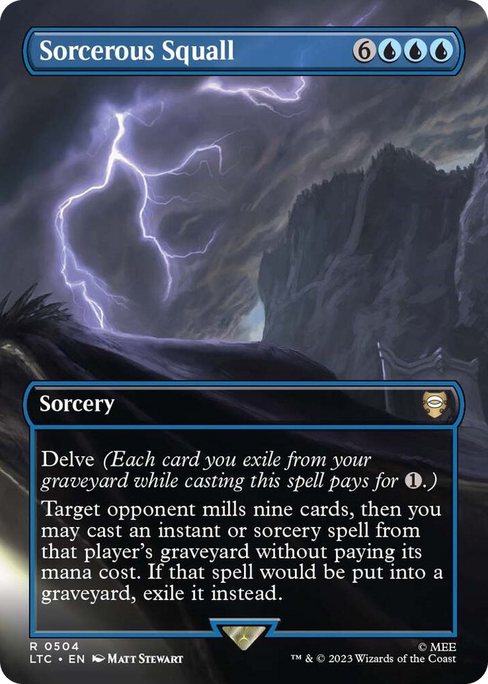 Sorcerous Squall (Borderless) #504 R - Commander: The Lord of the Rings: Tales of Middle-earth Pokemon card