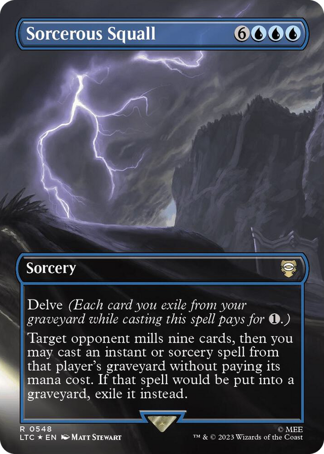 0548 Sorcerous Squall (Borderless) (Surge Foil) R Commander: The Lord of the Rings: Tales of Middle-earth