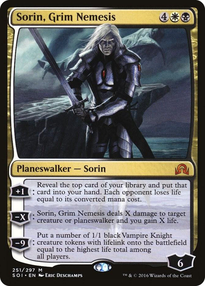 Sorin, Grim Nemesis #251 M - Shadows over Innistrad Pokemon card