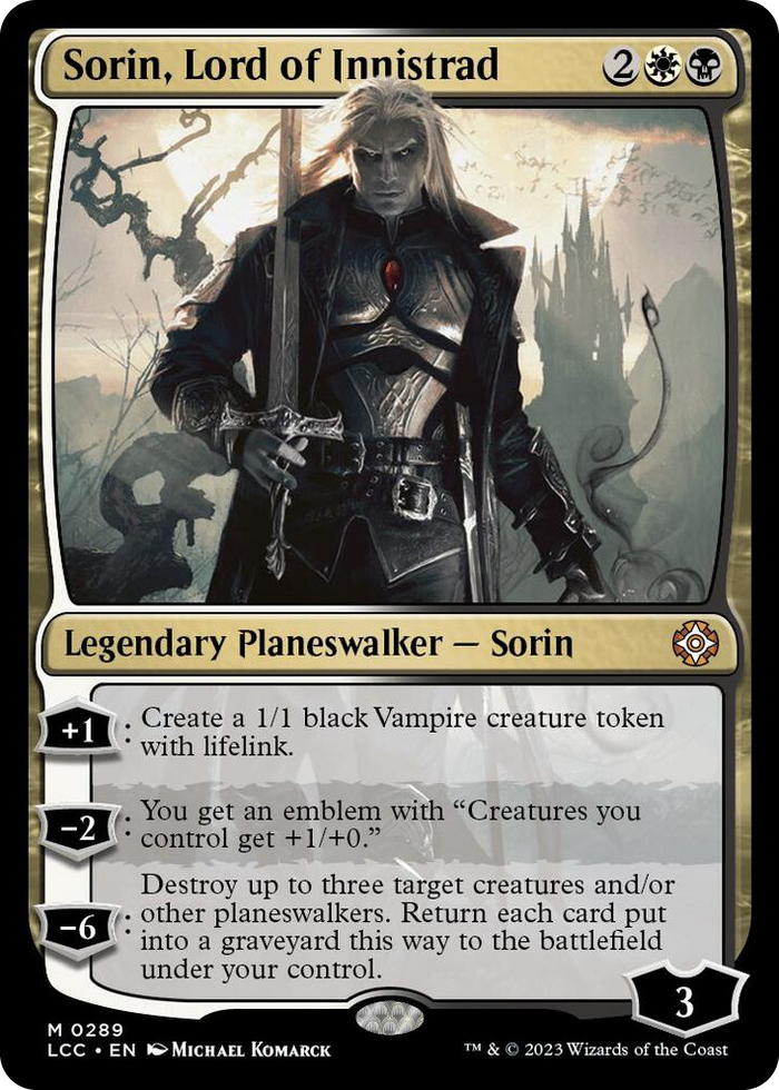 Sorin, Lord of Innistrad #289 M - Commander: The Lost Caverns of Ixalan Pokemon card