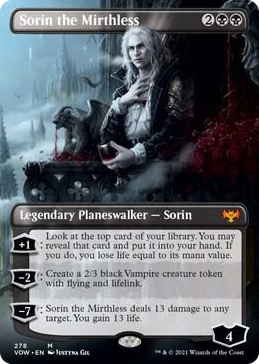 0278 Sorin the Mirthless (Borderless) M Innistrad: Crimson Vow