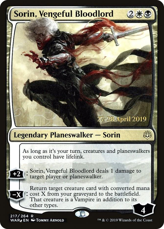0217 Sorin, Vengeful Bloodlord R Prerelease Cards