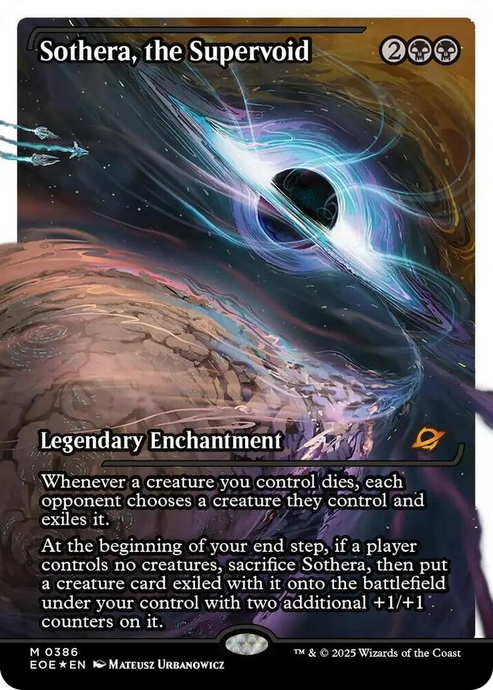 Sothera, the Supervoid (Showcase) (Fracture Foil) #386 M - Edge of Eternities Pokemon card
