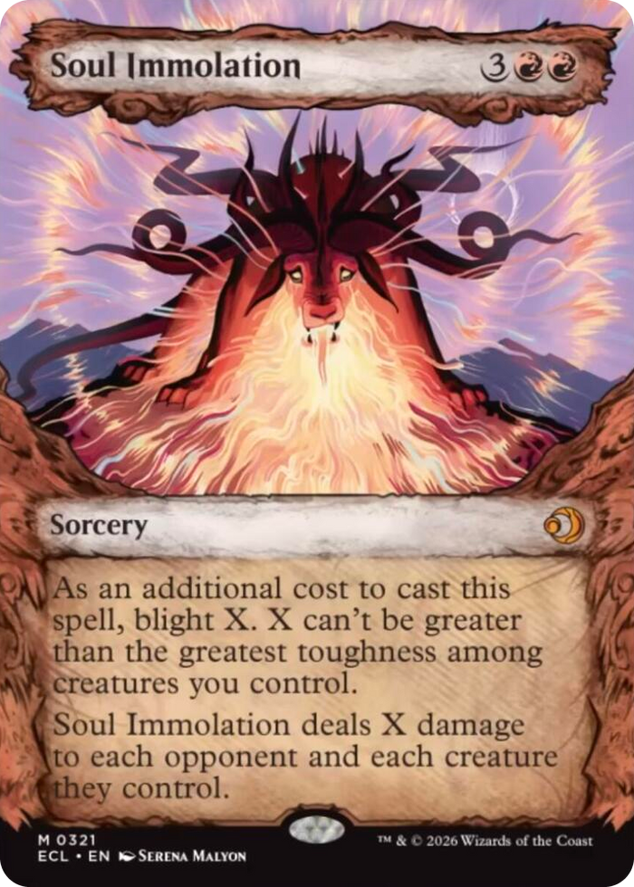 Soul Immolation (Showcase) #321 M - Lorwyn Eclipsed Pokemon card