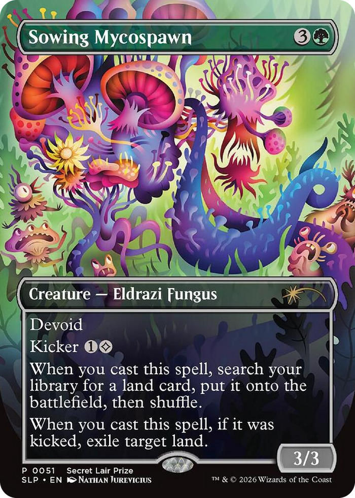 Sowing Mycospawn #51 R - Secret Lair Showdown Pokemon card
