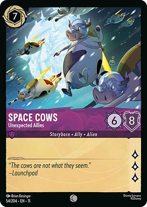 0054 Space Cows - Unexpected Allies Common Winterspell
